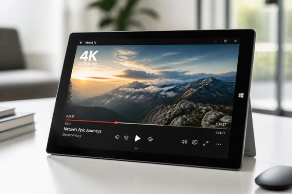 Tablette Windows : films 4K sans saccades, réglages performance