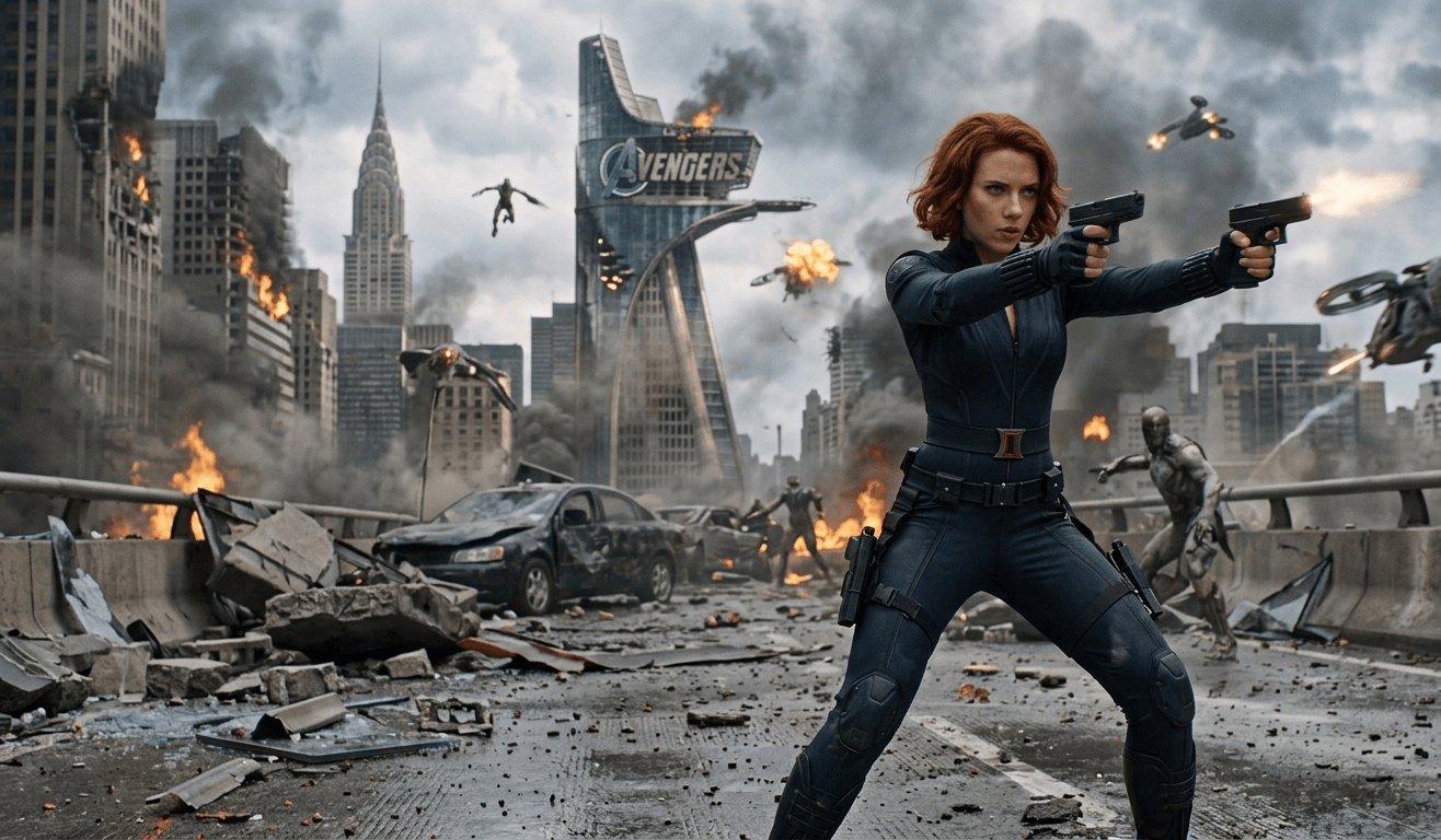 femme rousse dans Avengers